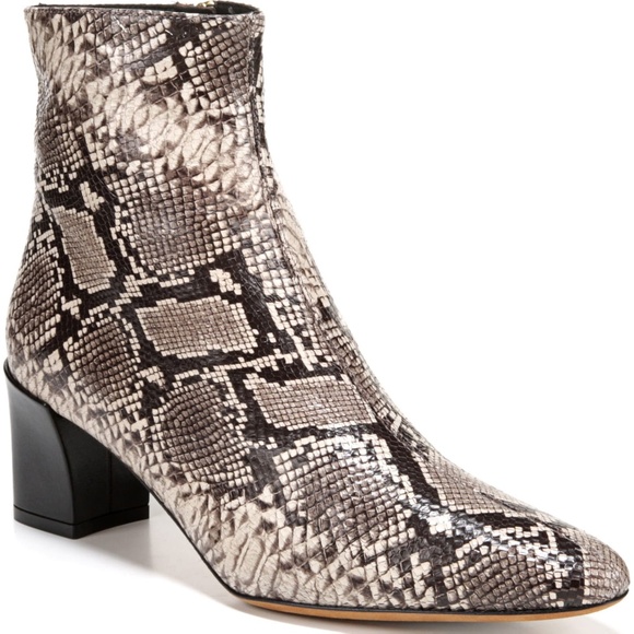 Vince Shoes - Vince Lanica Block Heel Snakeskin Bootie Sz 9.5